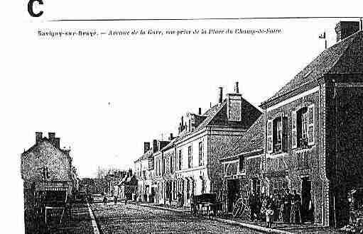 Ville de SAVIGNYSURBRAYE Carte postale ancienne