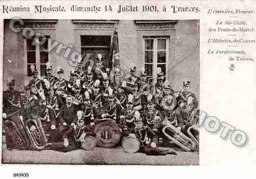 Ville de TRAVERS Carte postale ancienne Ville de TRAVERS Carte postale ancienne