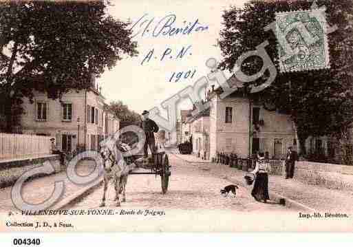 Ville de VILLENEUVESURYONNE Carte postale ancienne