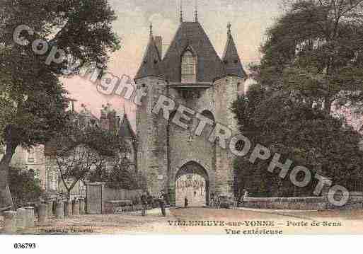 Ville de VILLENEUVESURYONNE Carte postale ancienne