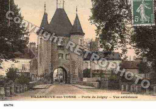 Ville de VILLENEUVESURYONNE Carte postale ancienne