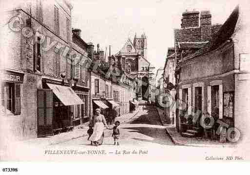 Ville de VILLENEUVESURYONNE Carte postale ancienne