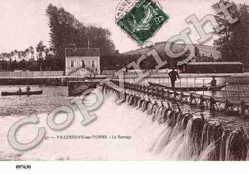 Ville de VILLENEUVESURYONNE Carte postale ancienne