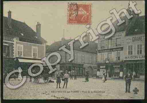 Ville de VILLENEUVESURYONNE Carte postale ancienne