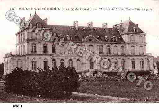 Ville de VILLERSSURCOUDUN Carte postale ancienne