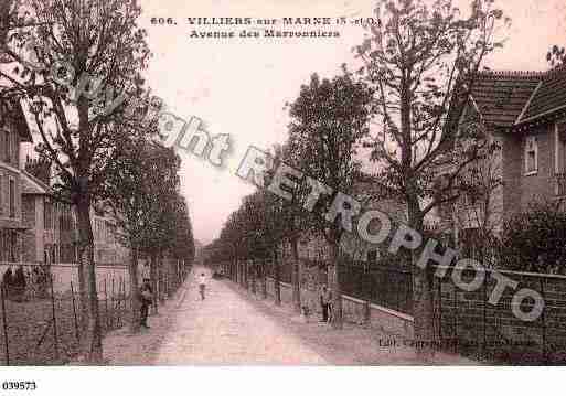 Ville de VILLIERSSURMARNE Carte postale ancienne