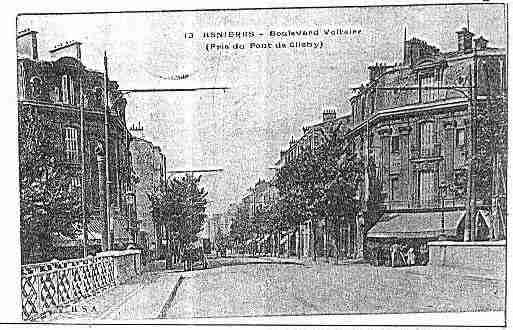 Ville de ASNIERESSURSEINE Carte postale ancienne Ville de ASNIERESSURSEINE Carte postale ancienne