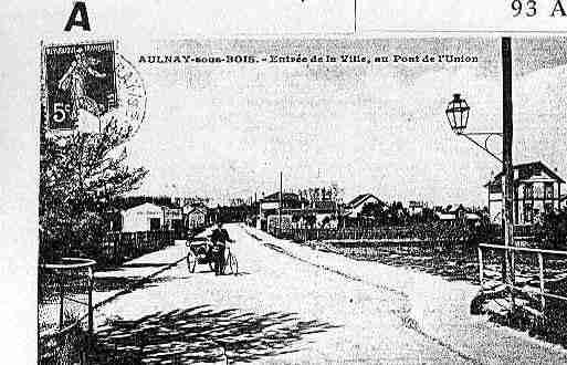 Ville de AULNAYSOUSBOIS Carte postale ancienne