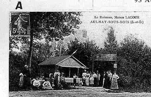 Ville de AULNAYSOUSBOIS Carte postale ancienne