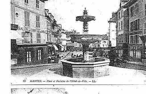 Ville de MANTES Carte postale ancienne