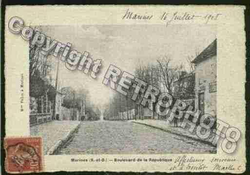 Ville de MARINES Carte postale ancienne