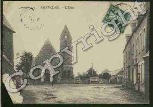 Ville de SAINTCLAIRSURL\'ELLE Carte postale ancienne
