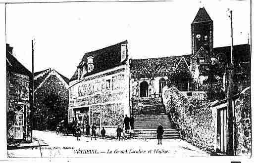 Ville de VETHEUIL Carte postale ancienne