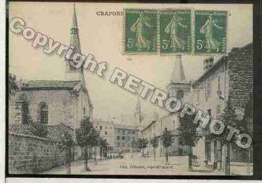 Ville de CRAPONNESURARZON Carte postale ancienne