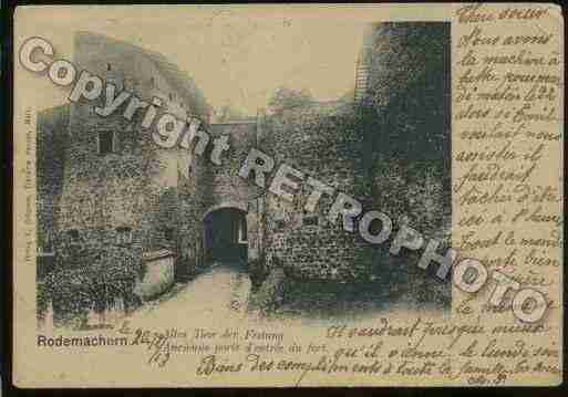 Ville de RODEMACK Carte postale ancienne Ville de RODEMACK Carte postale ancienne