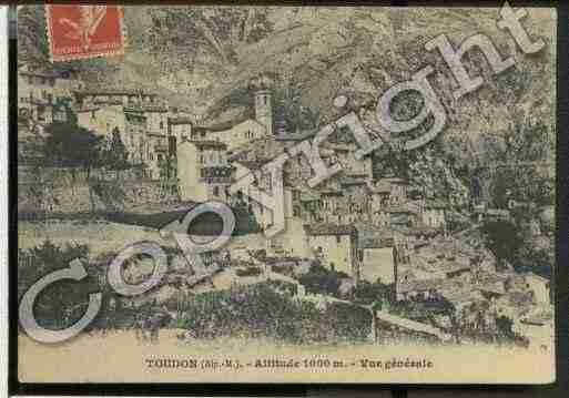 Ville de TOUDON Carte postale ancienne