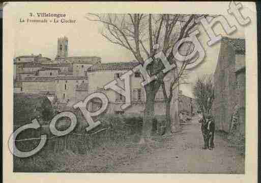 Ville de VILLELONGUED\'AUDE Carte postale ancienne