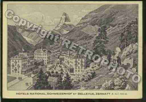 Ville de ZERMATT Carte postale ancienne Ville de ZERMATT Carte postale ancienne
