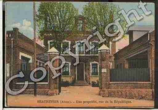 Ville de BEAUREVOIR Carte postale ancienne