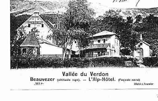 Ville de BEAUVEZER Carte postale ancienne