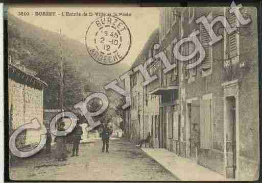 Ville de BURZET Carte postale ancienne