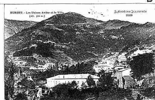 Ville de BURZET Carte postale ancienne