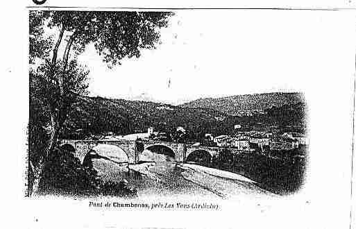 Ville de CHAMBONAS Carte postale ancienne