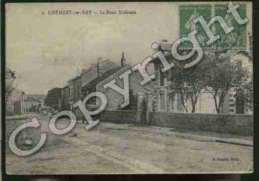 Ville de CHEMERYSURBAR Carte postale ancienne