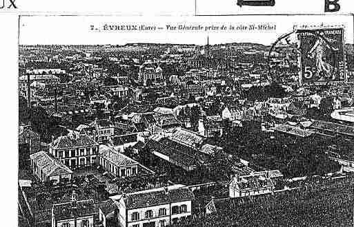 Ville de EVREUX Carte postale ancienne