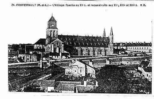 Ville de FONTEVRAUDL\'ABBAYE Carte postale ancienne