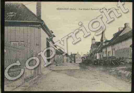 Ville de GERAUDOT Carte postale ancienne