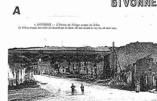 Ville de GIVONNE Carte postale ancienne