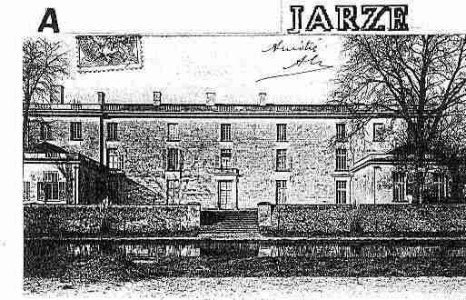 Ville de JARZE Carte postale ancienne