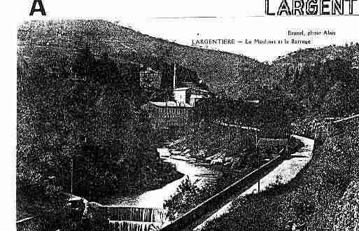Ville de LARGENTIERE Carte postale ancienne