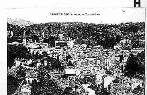 Ville de LARGENTIERE Carte postale ancienne