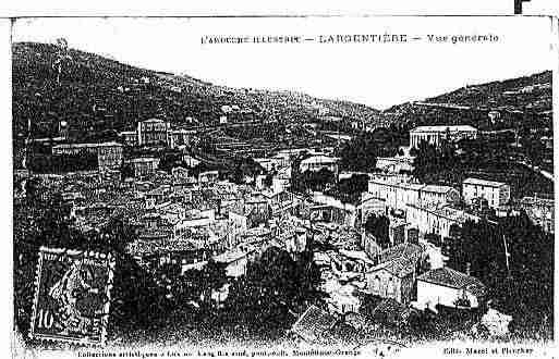 Ville de LARGENTIERE Carte postale ancienne