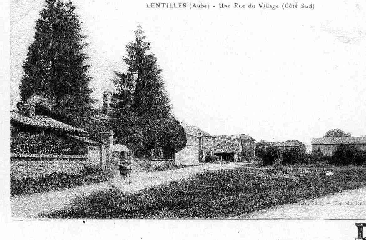 Ville de LENTILLES Carte postale ancienne