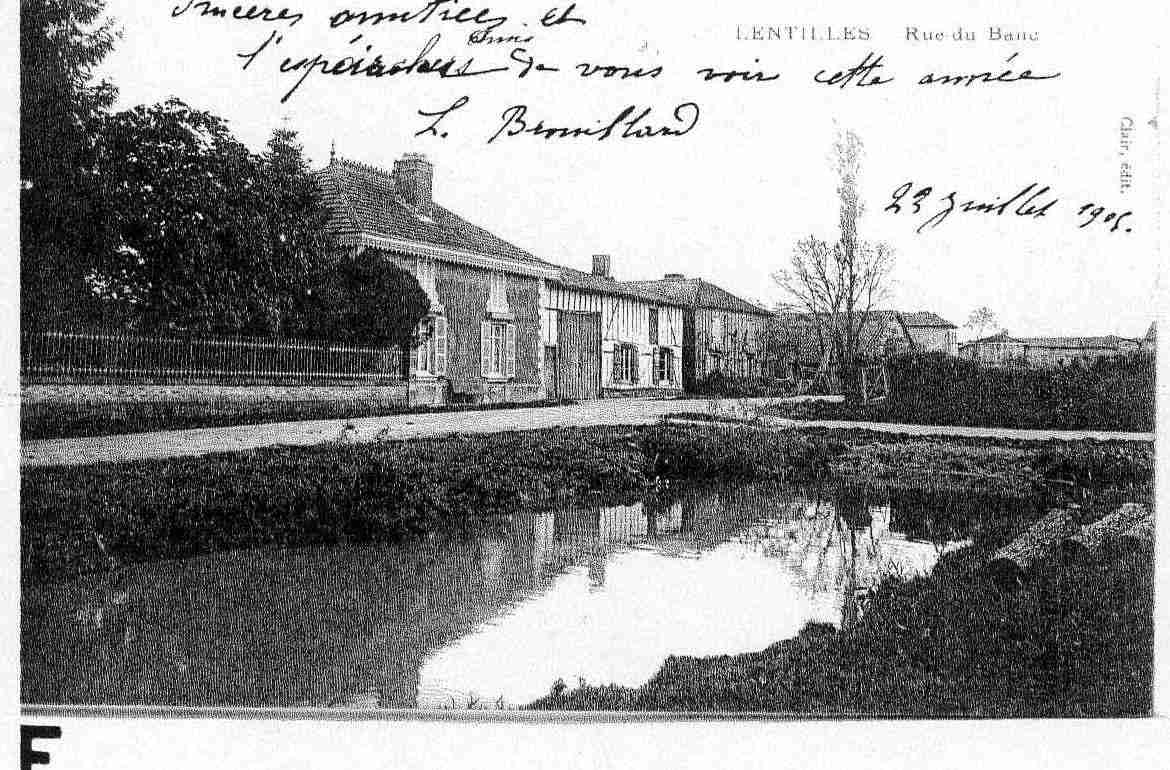 Ville de LENTILLES Carte postale ancienne