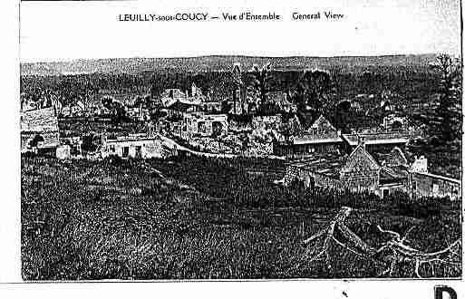 Ville de LEUILLYSOUSCOUCY Carte postale ancienne