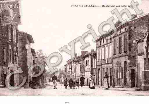 Ville de LEZATSURLEZE Carte postale ancienne