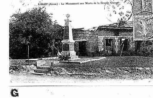 Ville de LISLET Carte postale ancienne