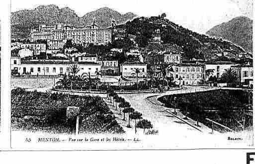 Ville de MENTON Carte postale ancienne