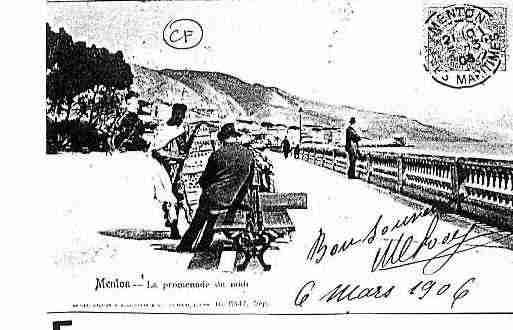 Ville de MENTON Carte postale ancienne