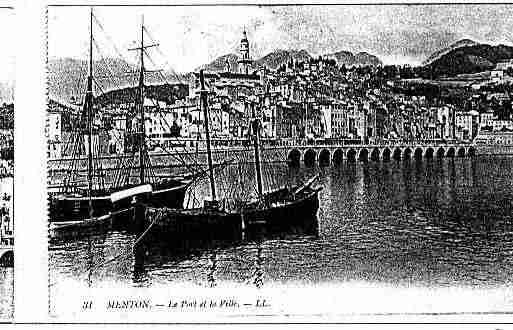 Ville de MENTON Carte postale ancienne