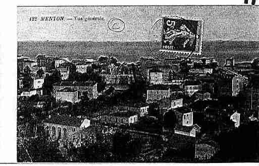 Ville de MENTON Carte postale ancienne