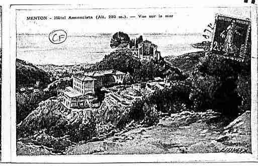 Ville de MENTON Carte postale ancienne