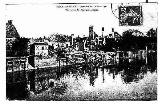 Ville de MERYSURSEINE Carte postale ancienne