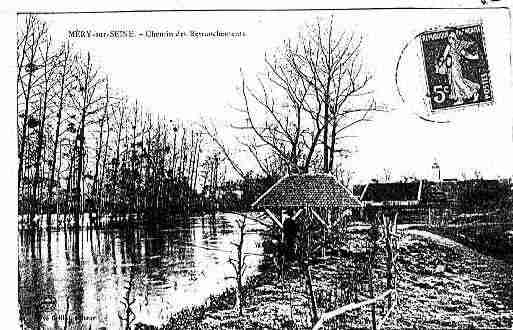 Ville de MERYSURSEINE Carte postale ancienne