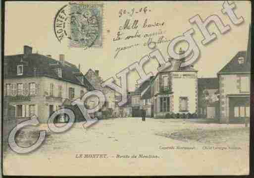 Ville de MONTET(LE) Carte postale ancienne