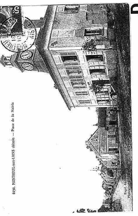 Ville de MONTREUILAUXLIONS Carte postale ancienne